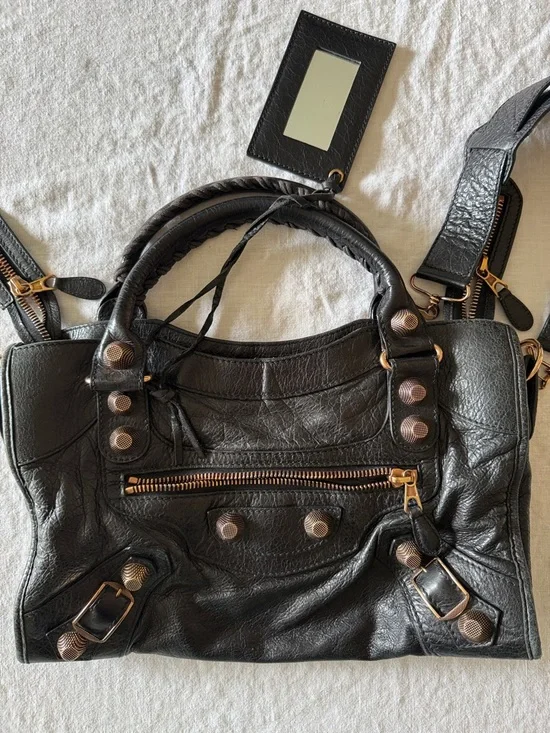 Balenciaga Giant 21 Rose Gold Hardware Black City Shoulder Bag. Rare - Picture 9 of 13